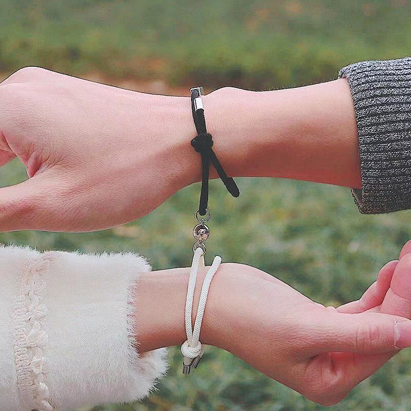 Lovely Romantic Magnet Couple Bracelet.