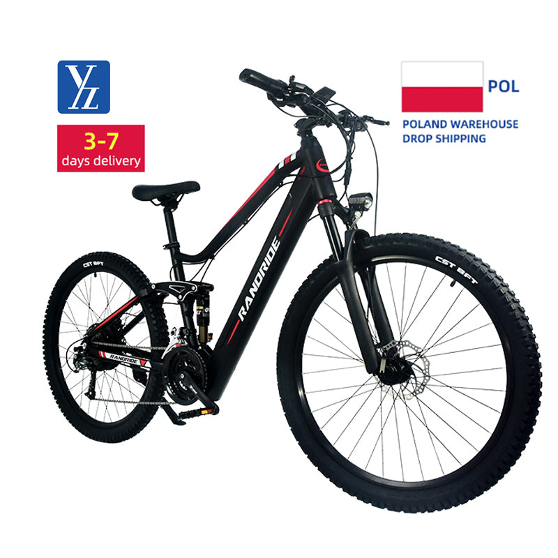 48v 500W 750W 1000W Electric Sports Bike Battery 27.5 Inch Ebike E Bicycle Electric Bike 27 Speed Full Suspension Electric City Bike