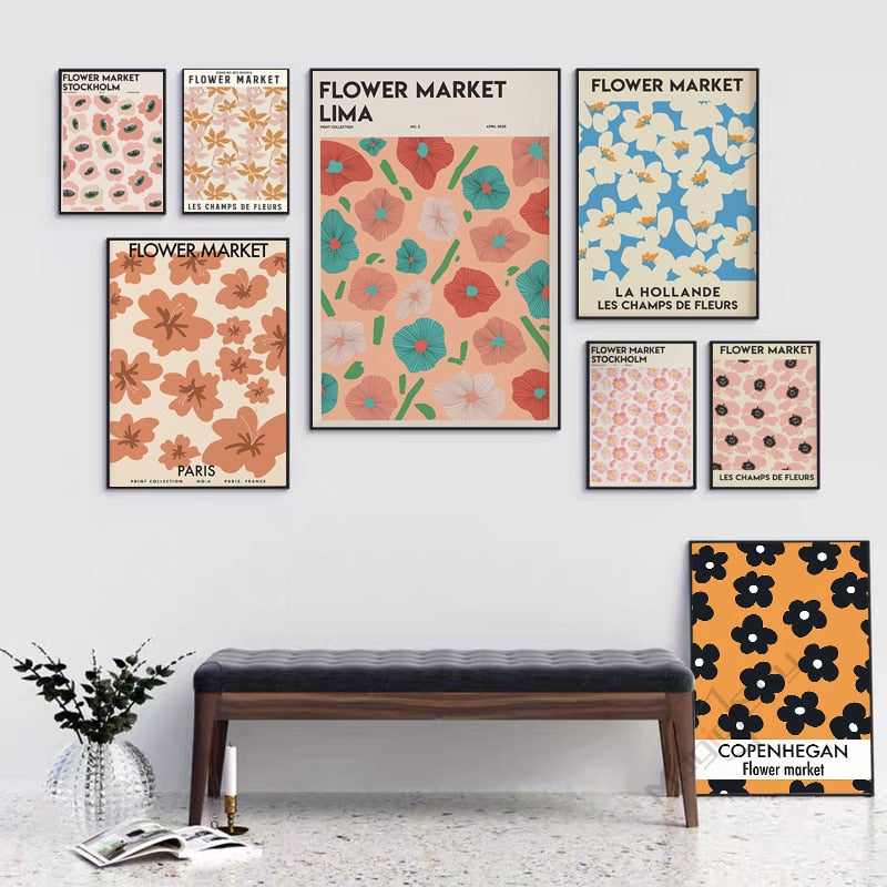 Abstract Flower Market Poster