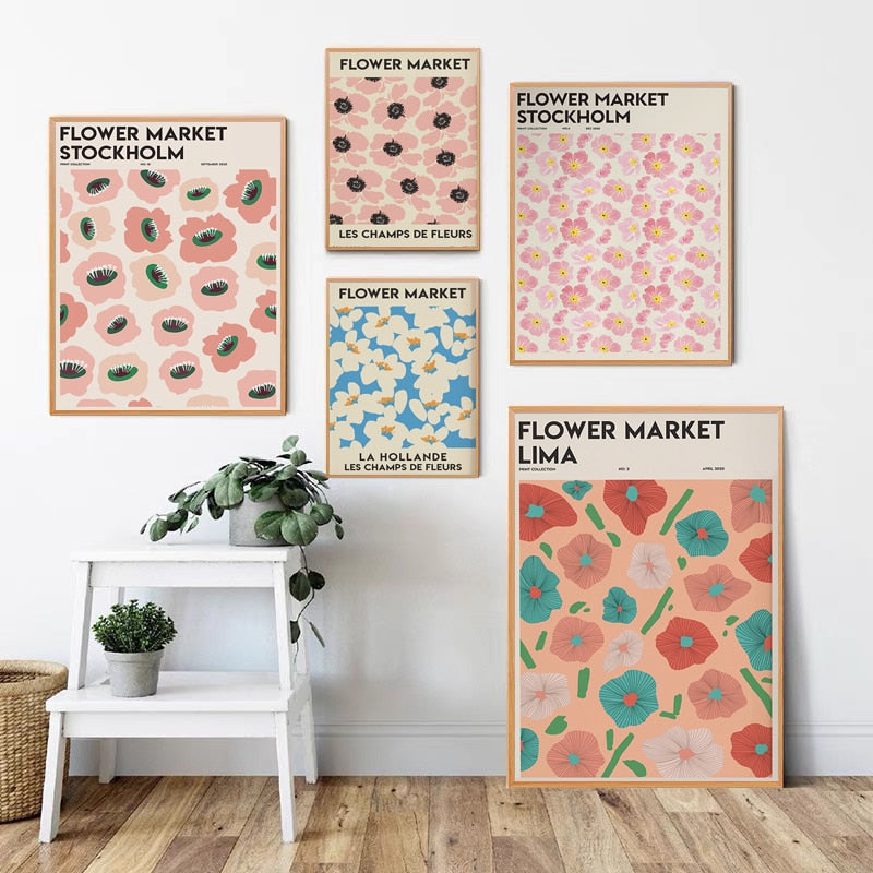 Abstract Flower Market Poster