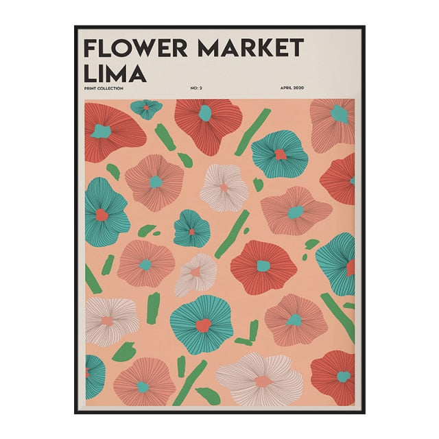 Abstract Flower Market Poster