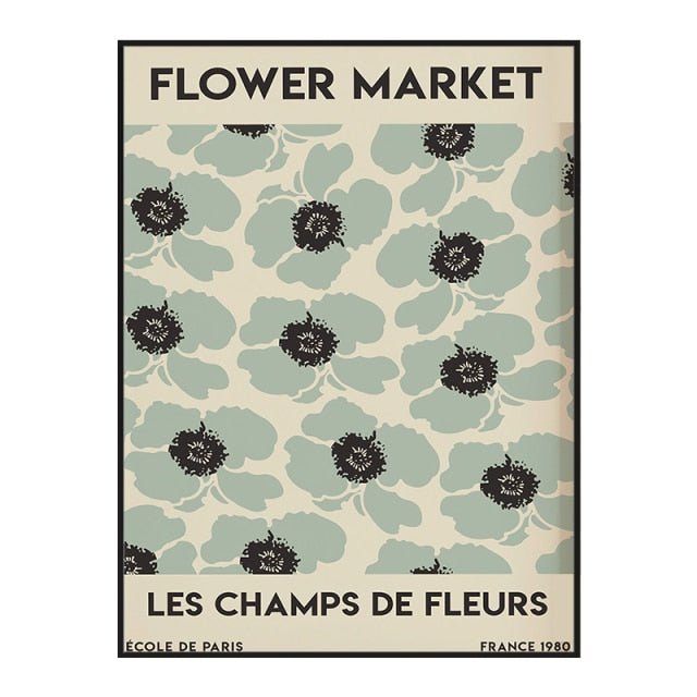 Abstract Flower Market Poster