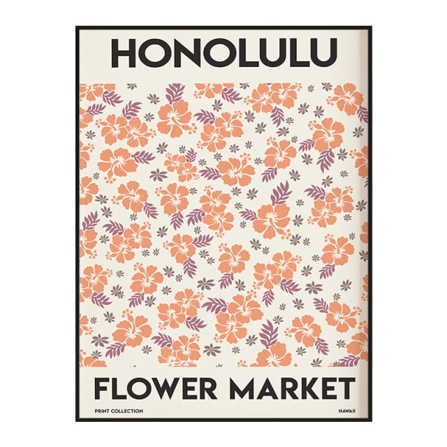 Abstract Flower Market Poster