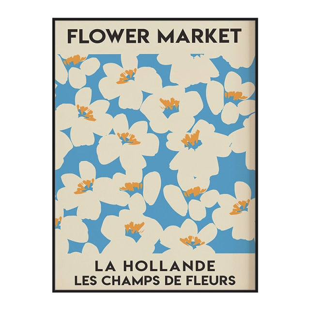 Abstract Flower Market Poster