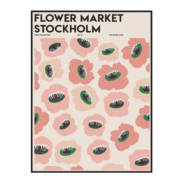 Abstract Flower Market Poster